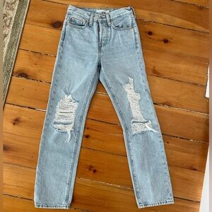Levi's FLOW STYLE Women's Wedgie Straight-Leg High Rise Crop Jeans, US Size 24